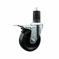 Service Caster 4'' SS Phenolic Swivel 1-5/8'' Expanding Stem Caster Total Lock Brake SCC-SSEXTTL20S414-PHS-158